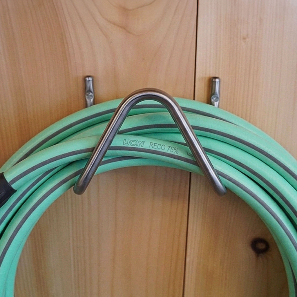 Colgador de Manguera Pequeño de Acero Inoxidable para Montaje en Pared