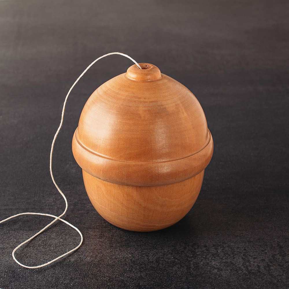 Portacuerda de Madera con Forma de Bellota