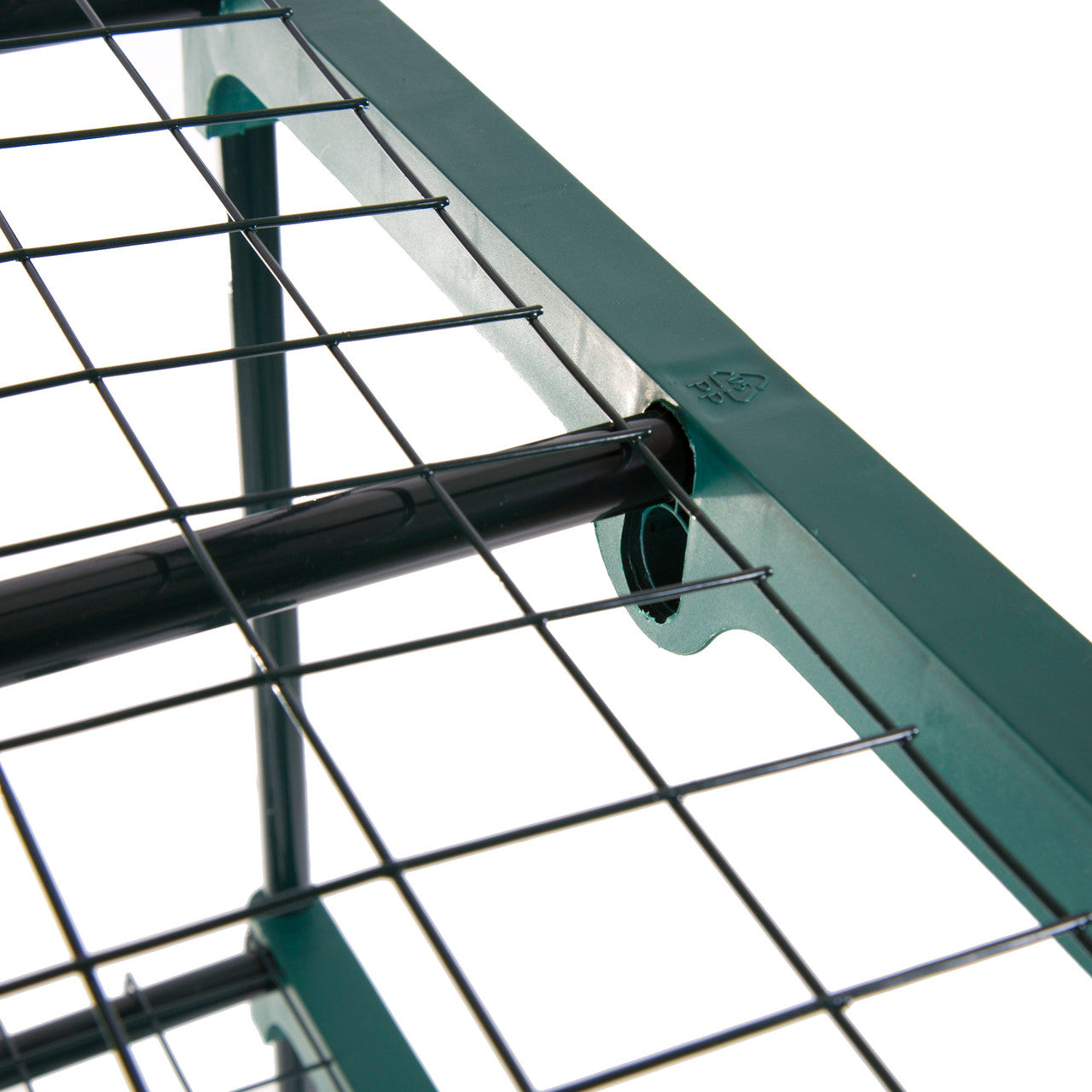 Invernadero Mini de 3 Estantes con Cubierta de PVC Transparente y Estructura de Acero Verde