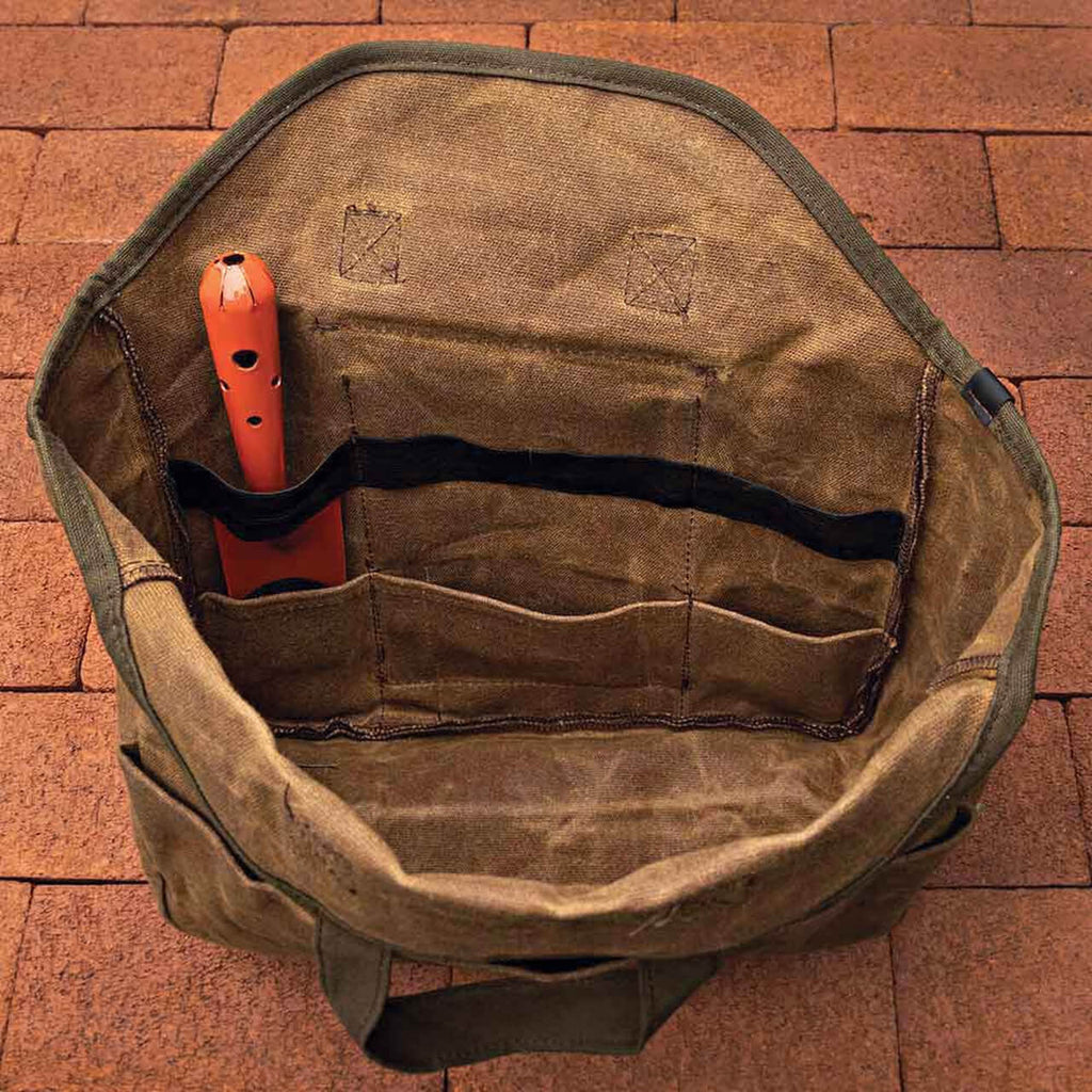 Bolsa de jardinería de lona encerada