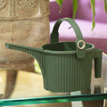 Regadera de interior con diseño de boquilla estriada de 1.5 litros, color verde