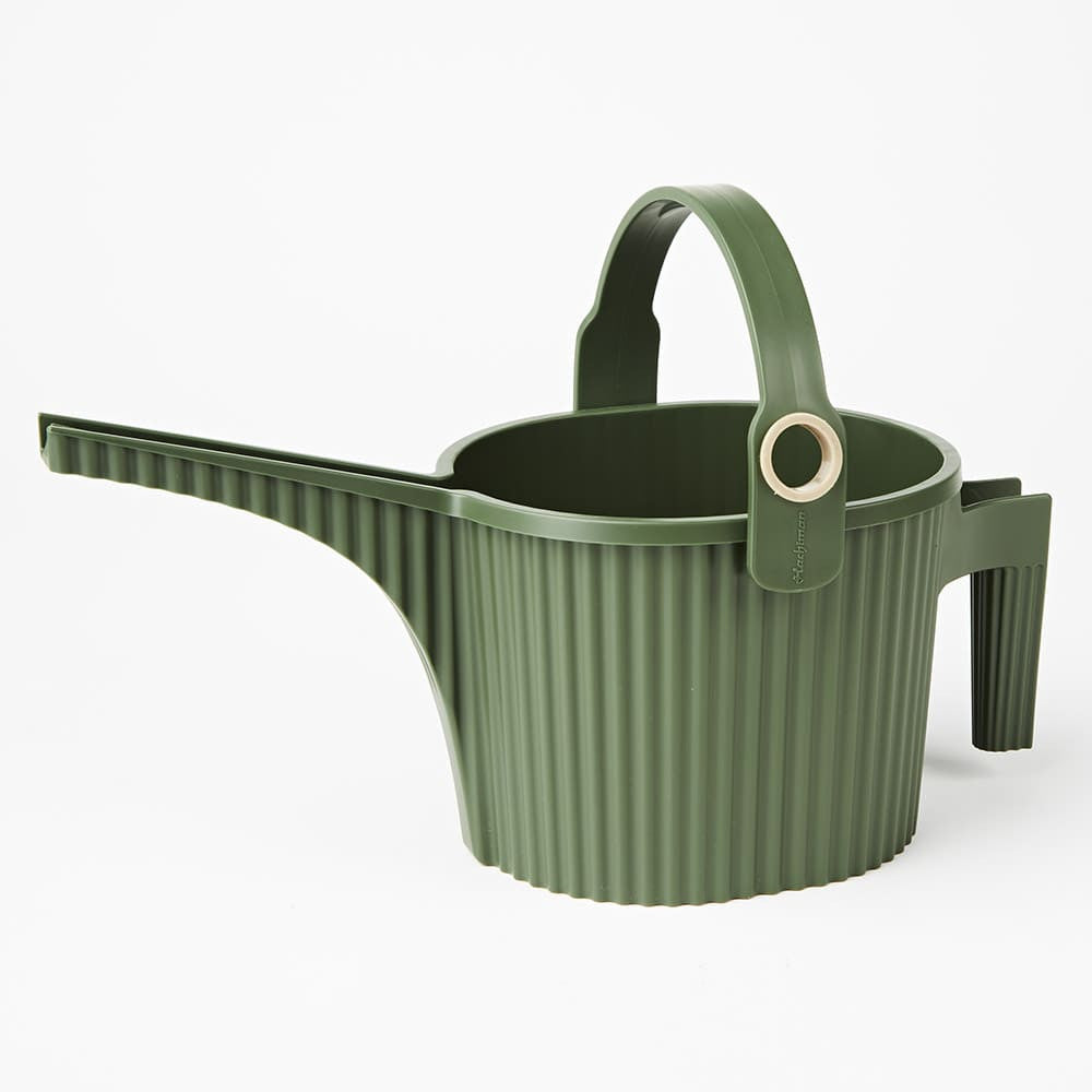 Regadera de interior con diseño de boquilla estriada de 1.5 litros, color verde