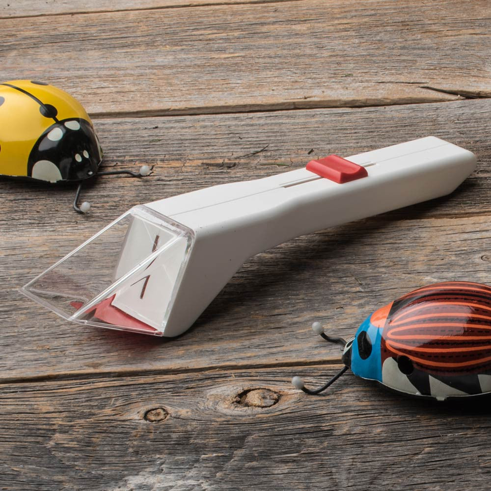 Atrapainsectos Humane con Trampilla Deslizable para Uso en Interiores y Exteriores Blanco