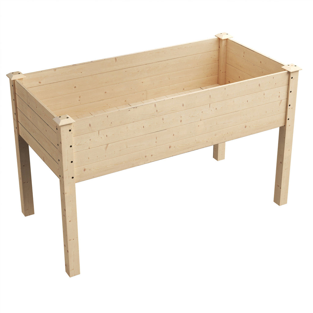 Mesa de Cultivo Elevada de Abeto con Drenaje y Forro
