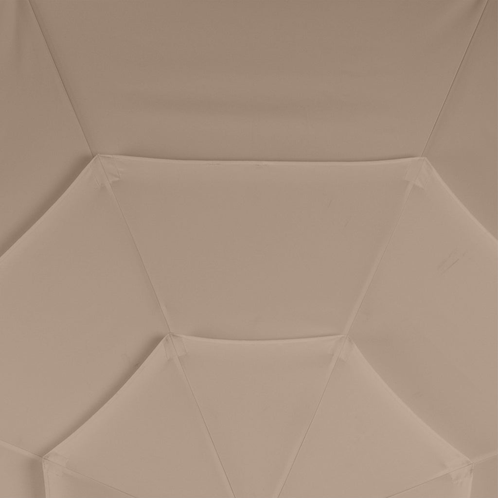 Parasol de Patio Exterior Beige de 3 m con Inclinación y Manivela