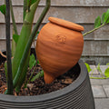Hidratador de plantas de terracota pequeño con forma de lágrima