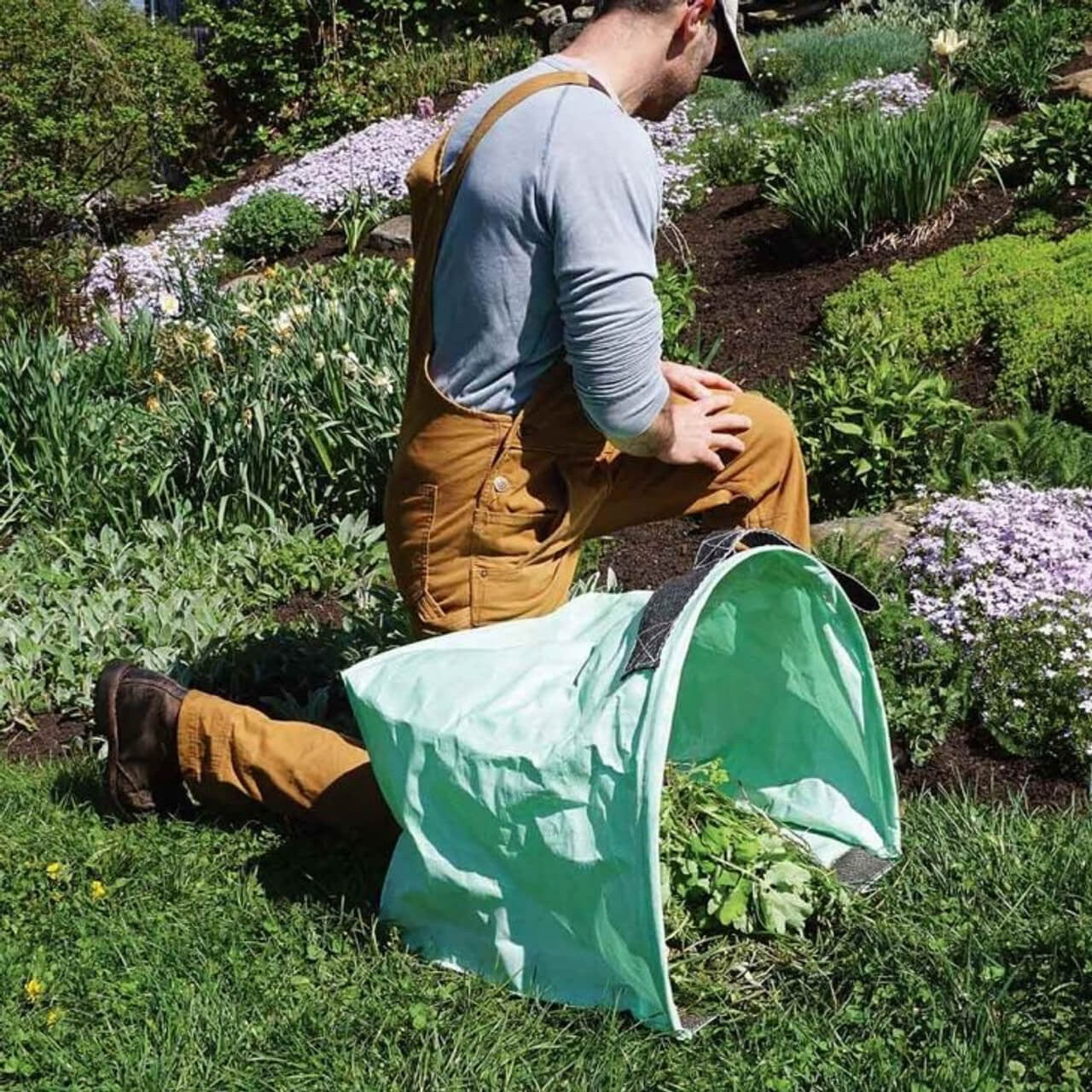 Bolsa de escombros de jardín de polipropileno resistente, plegable, para residuos de jardín